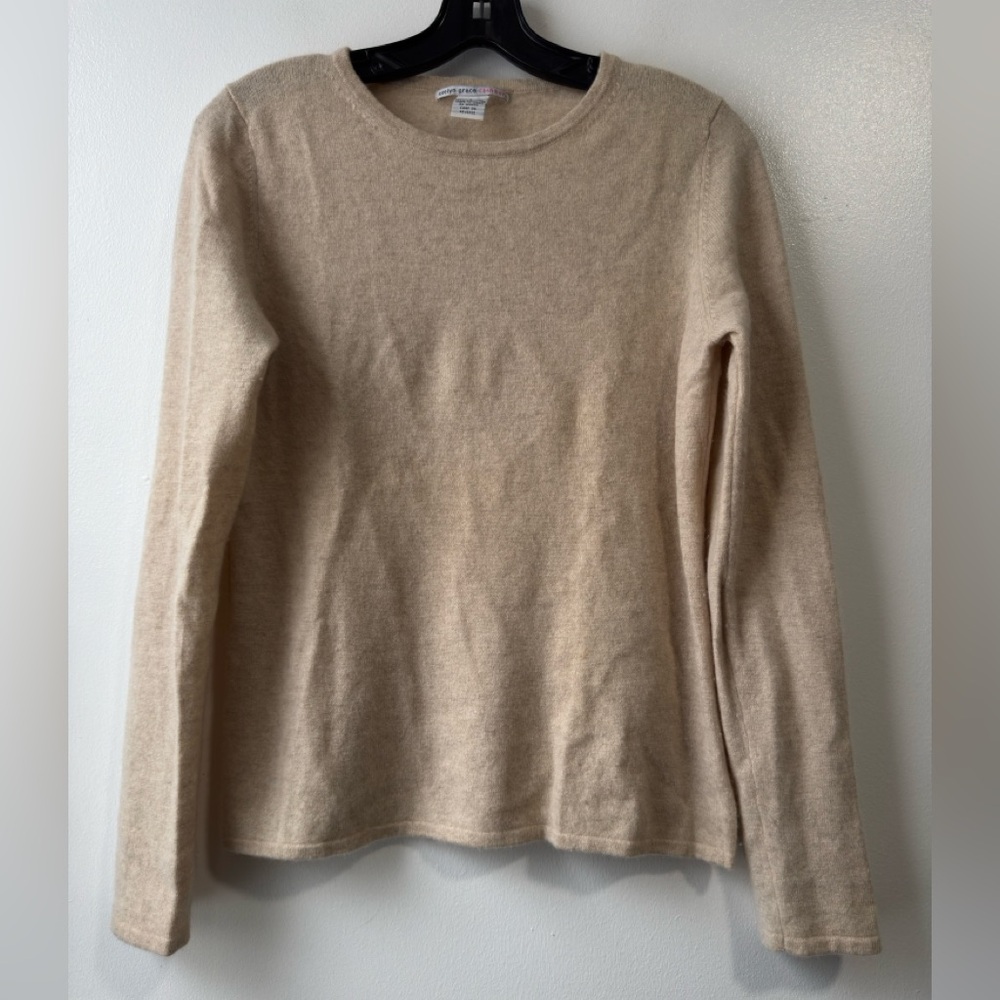Evelyn Grace Classic Beige Crew Neck Sweater